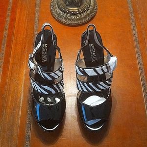 MICHAEL KORS Sexy Brookville Platform Sandals Size 9M